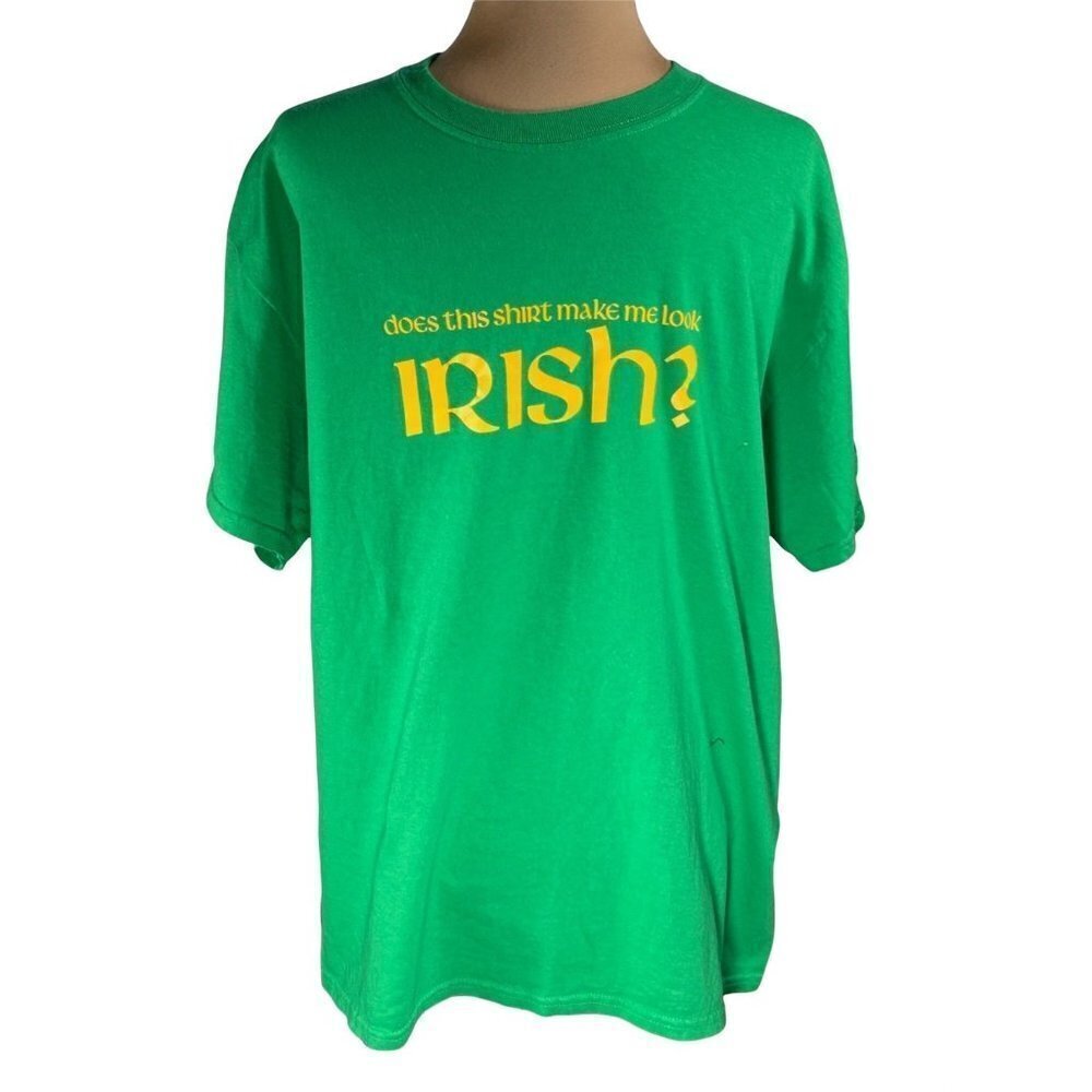 Dirty Tease Saint Patrick's Day Irish Short Sleeve Crewneck Green Graphic Tee L